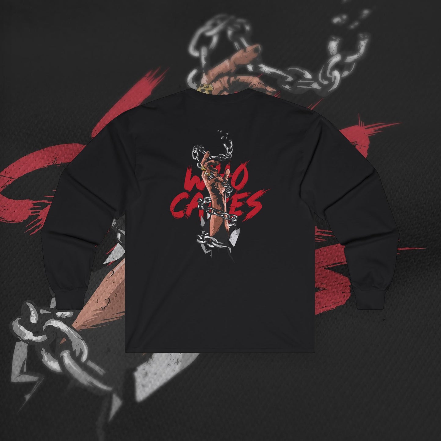 Who Cares - Black - Long Sleeve