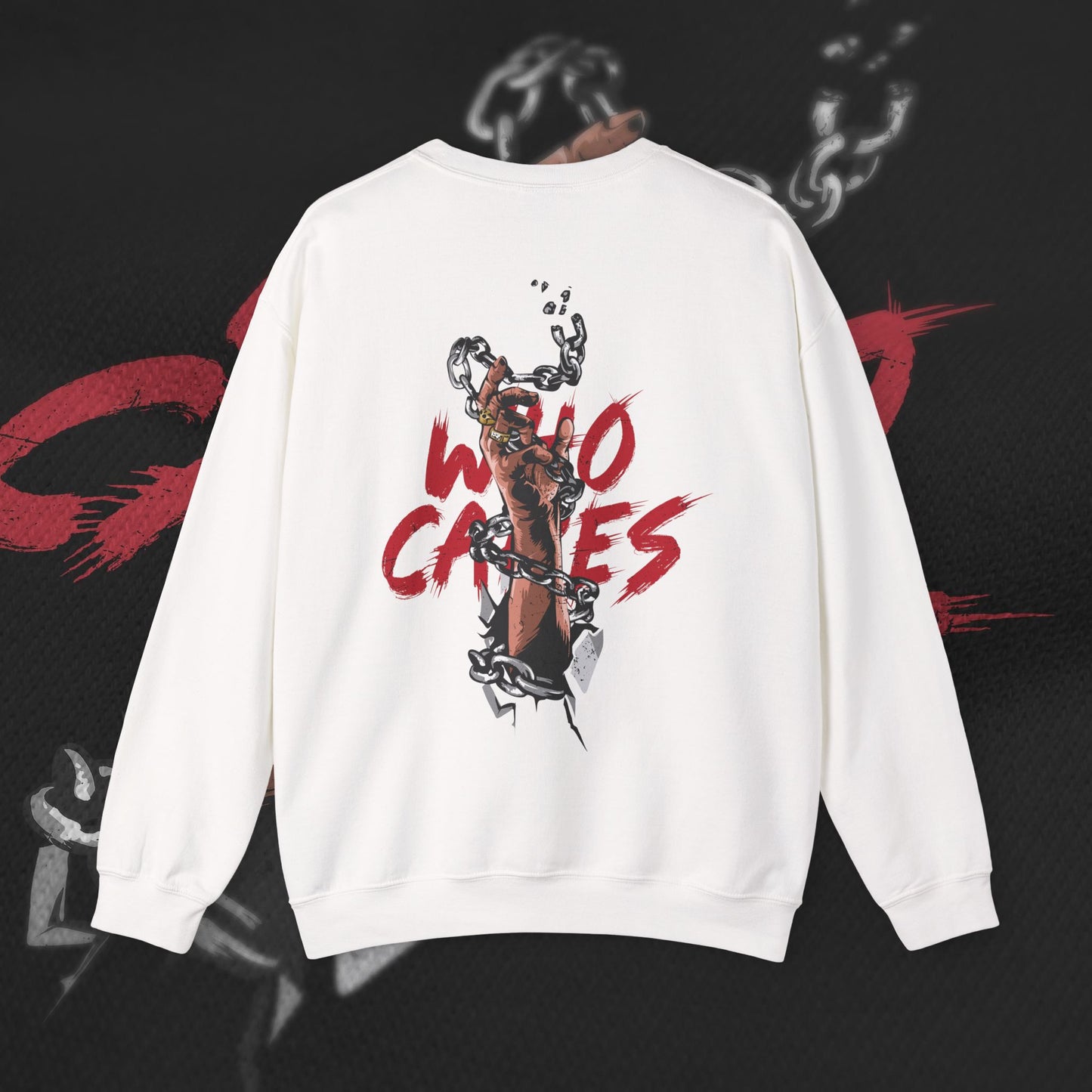 Who Cares - White - Crewneck