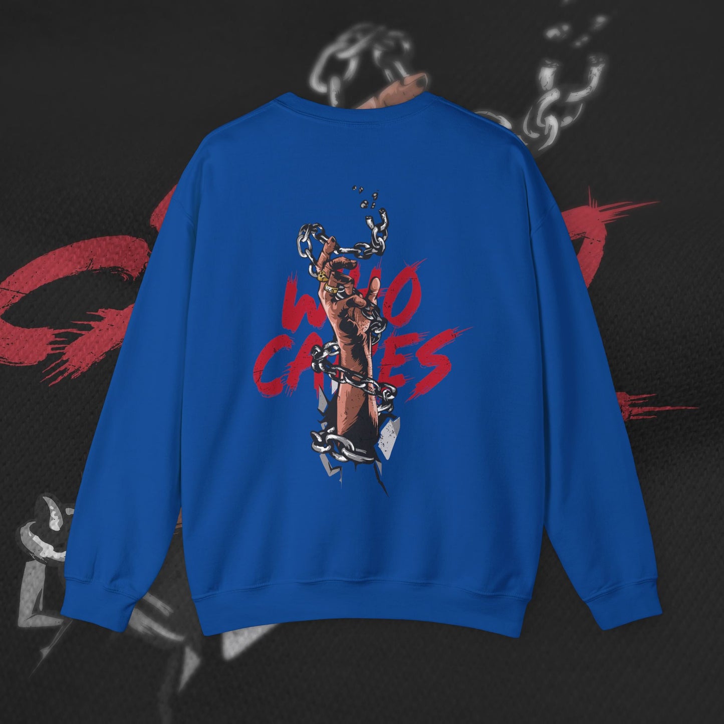 Who Cares - Blue - Crewneck