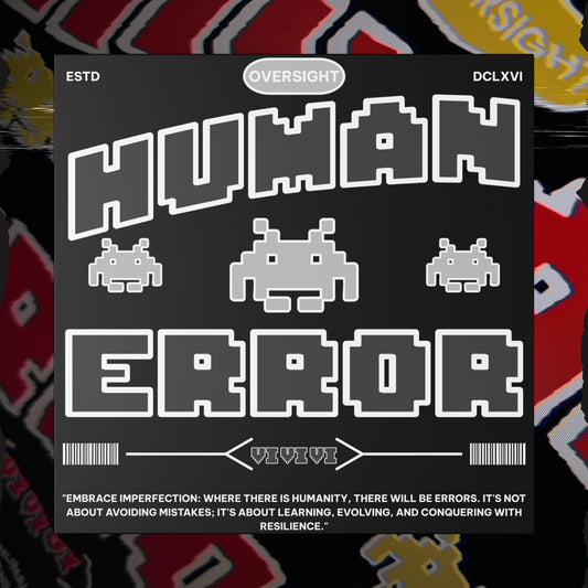 Human Error – 20x20 Matte Canvas Print - Black and White