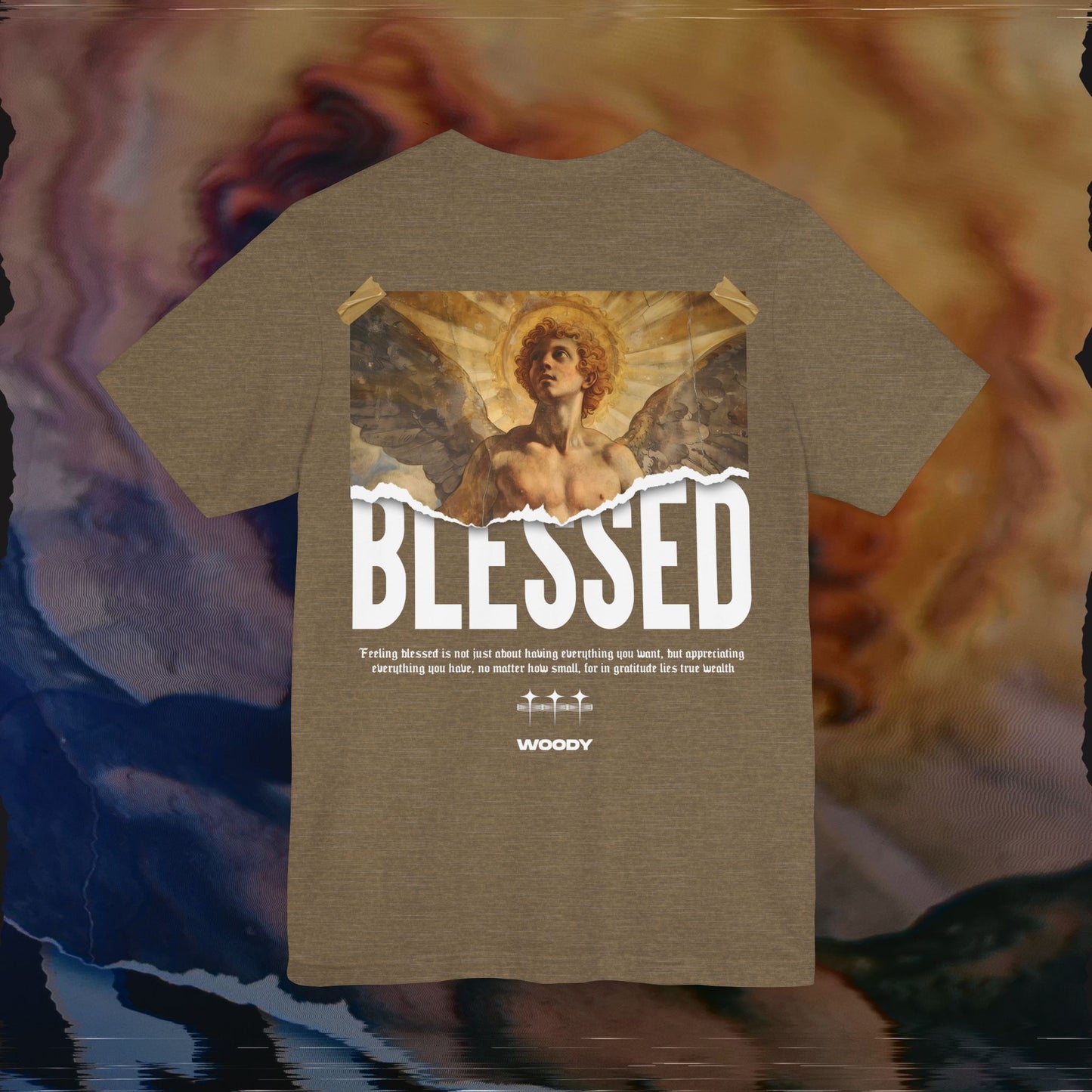 Blessed - Heather Olive - T-Shirt