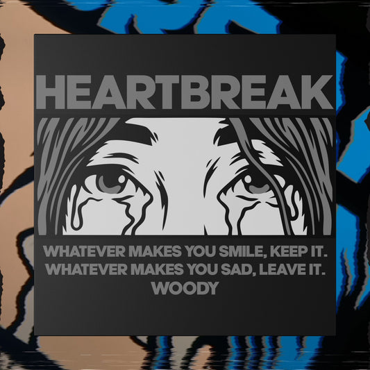 Heartbreak Part II - 20x20 Matte Canvas Print - Black and White