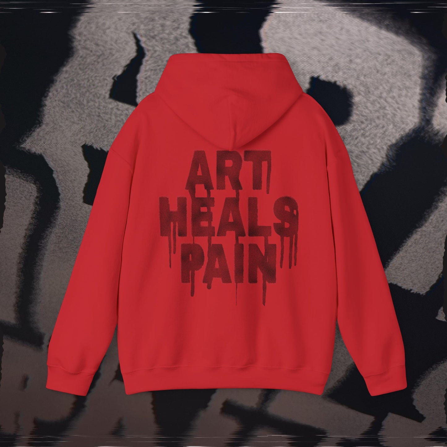 Art Heals Pain - Red - Hoodie