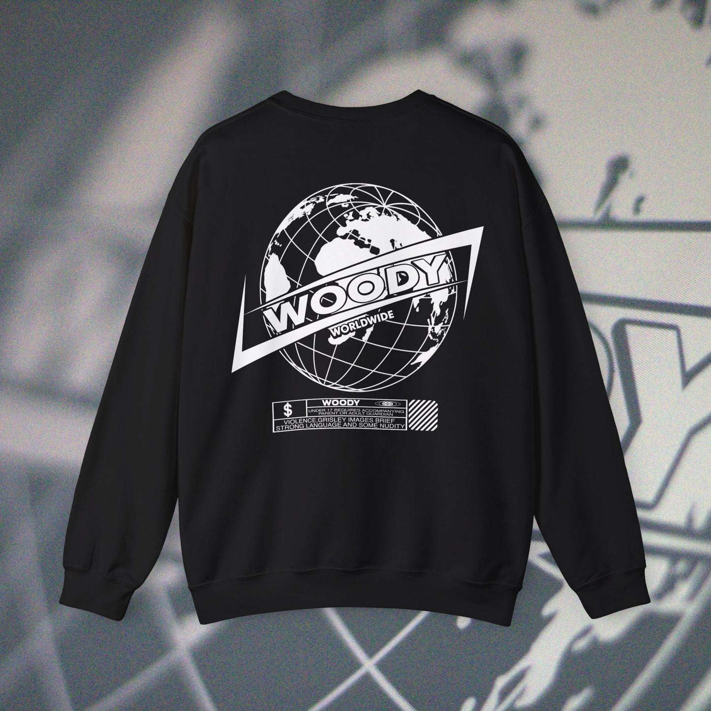 Woody Worldwide - Black - Crewneck