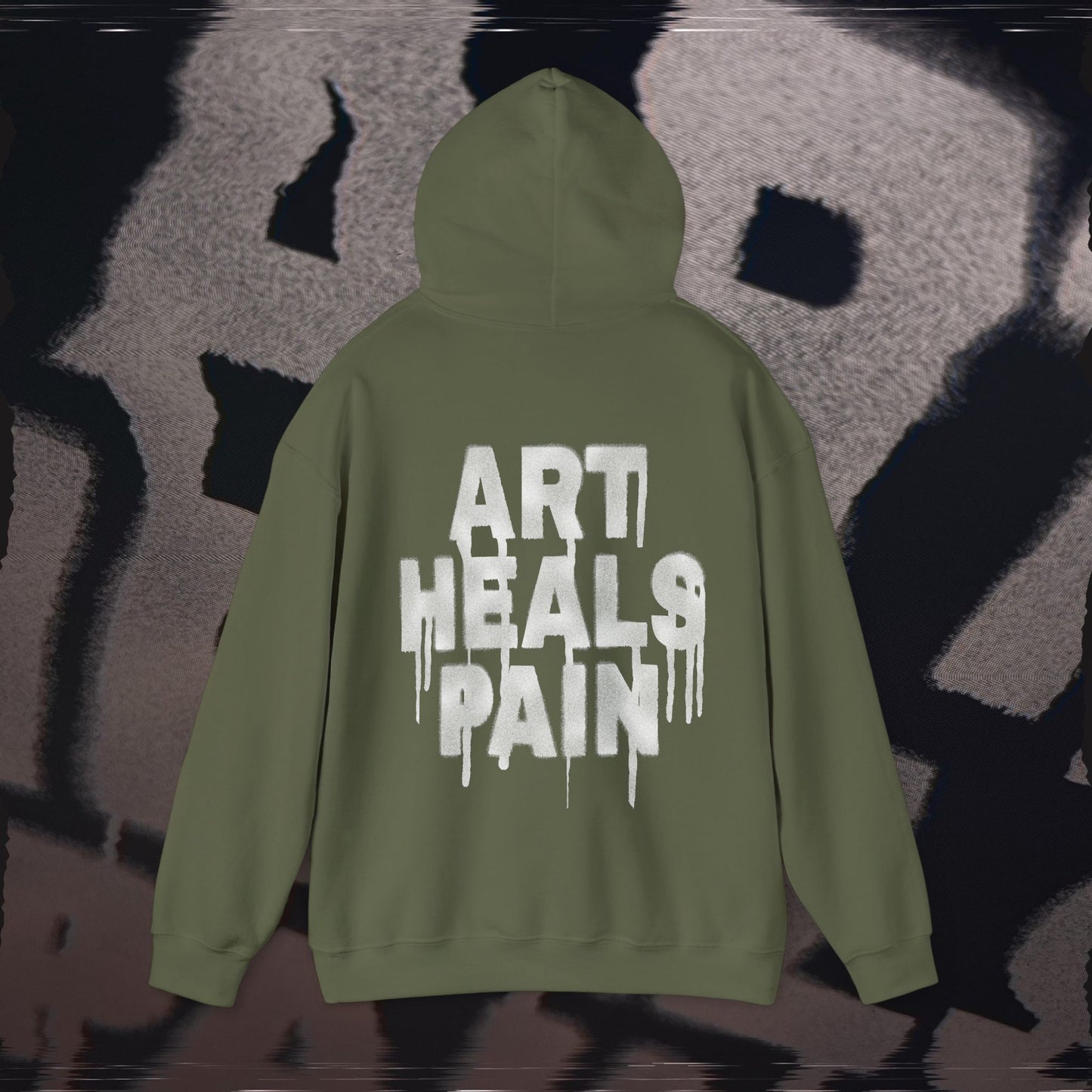 Art Heals Pain - Military Green - Hoodie