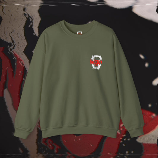 Bite Back - Military Green - Crewneck
