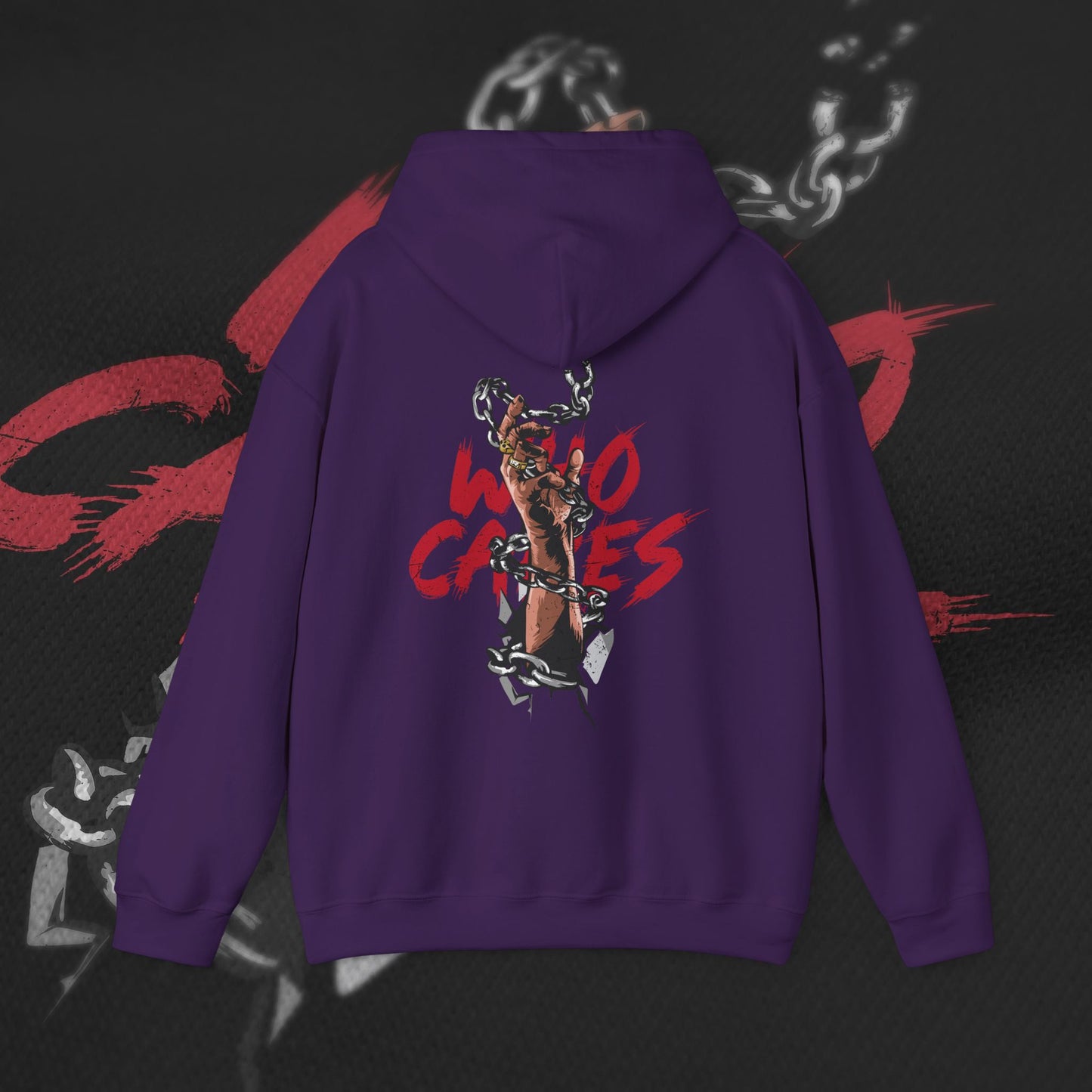 Who Cares - Purple - Hoodie