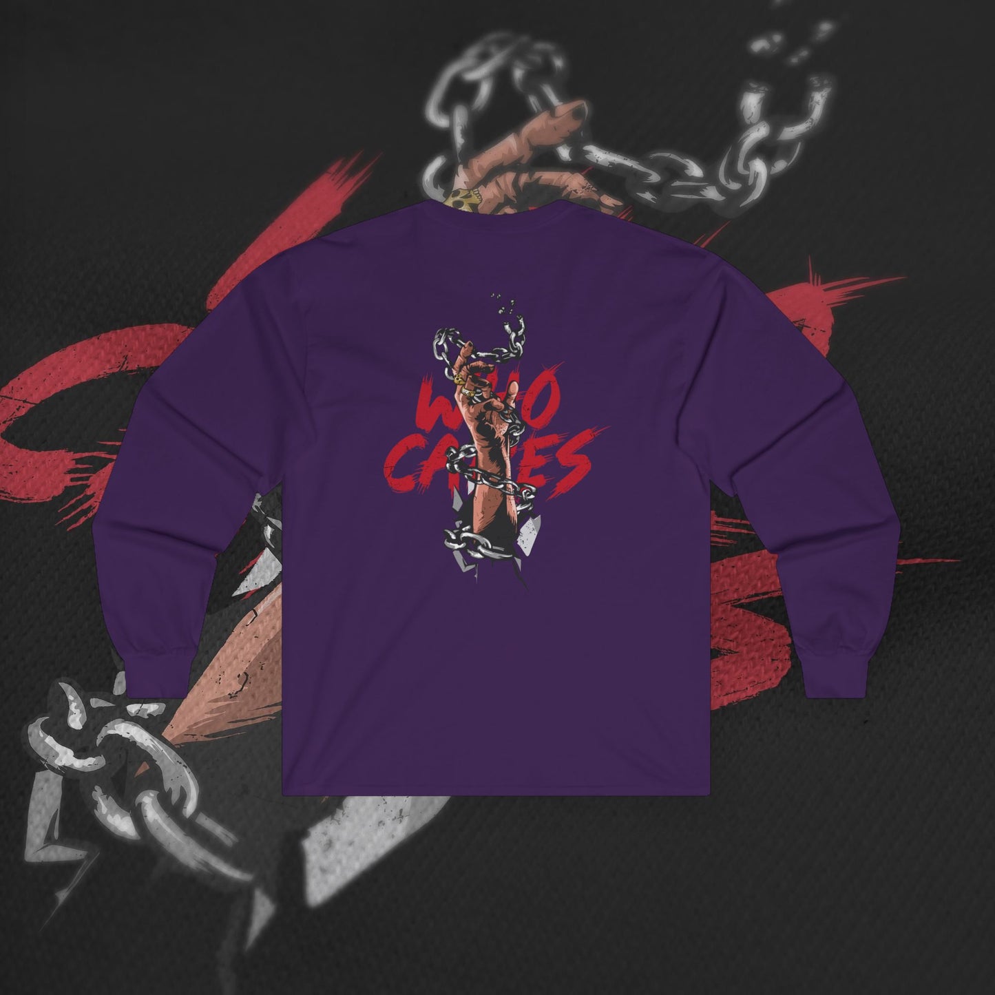 Who Cares - Purple - Long Sleeve