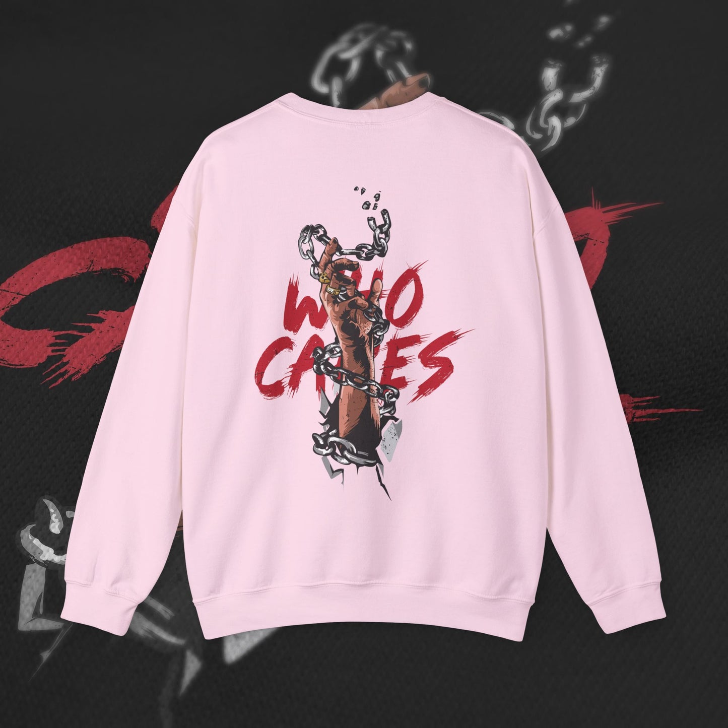 Who Cares - Light Pink - Crewneck