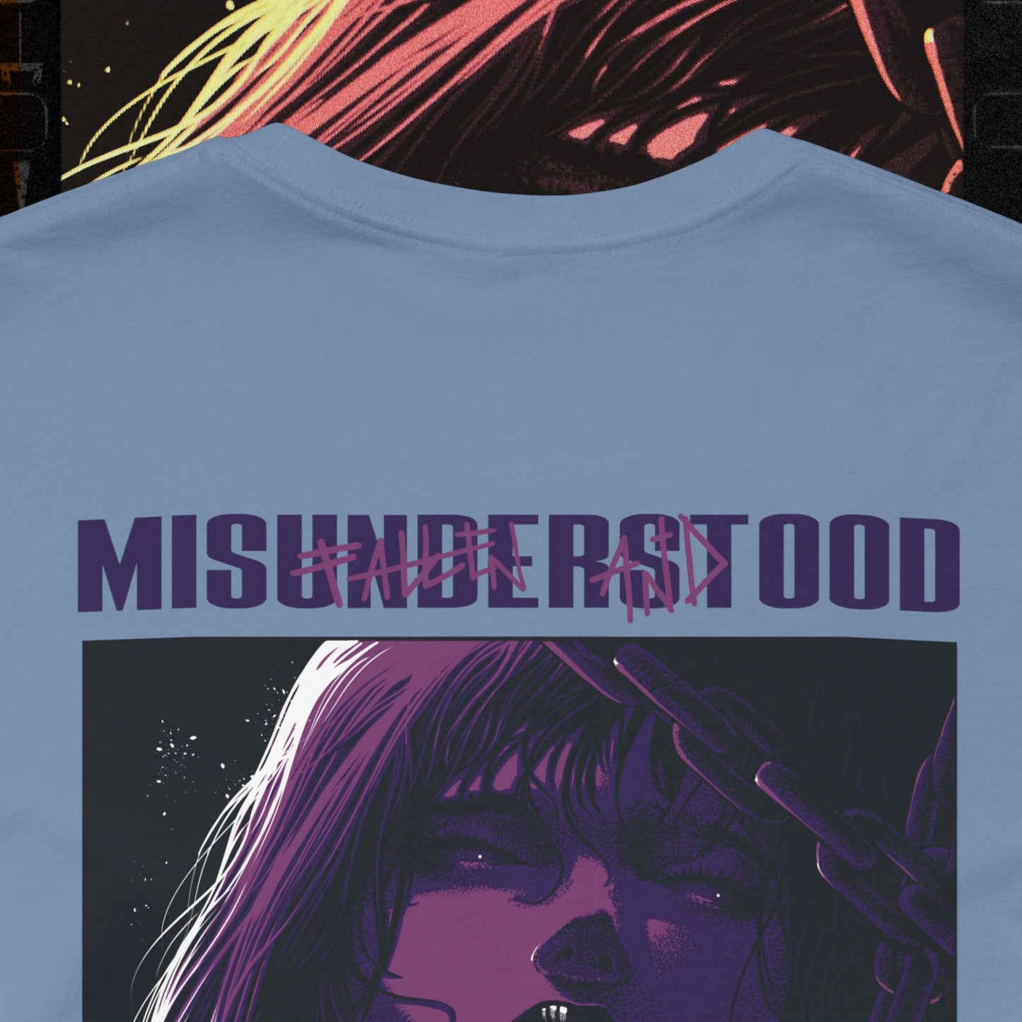Fallen and Misunderstood - Steel Blue - T-Shirt | Halos and Hellfire