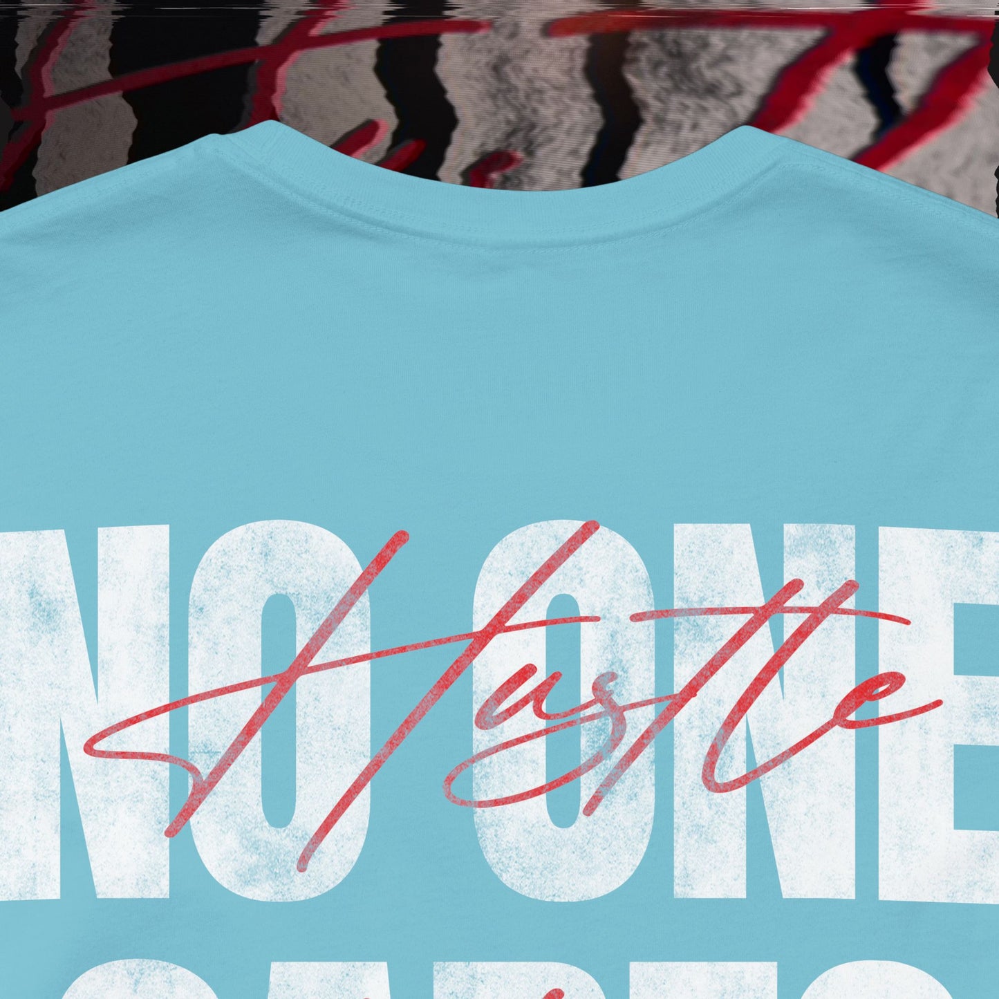 No One Cares, Hustle Harder - Turquoise - T-Shirt