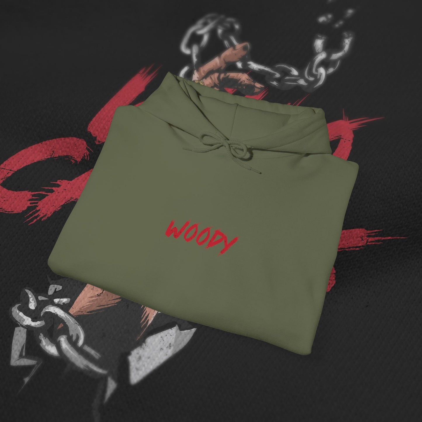 Who Cares - Military Green - Hoodie