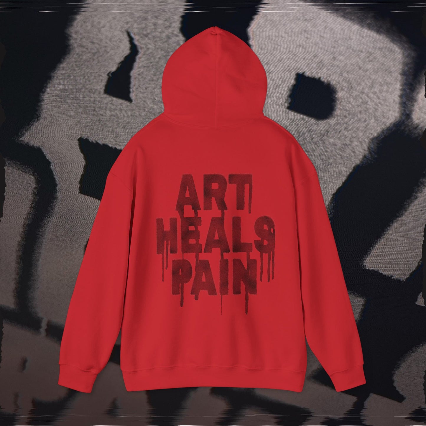Art Heals Pain - Red - Hoodie