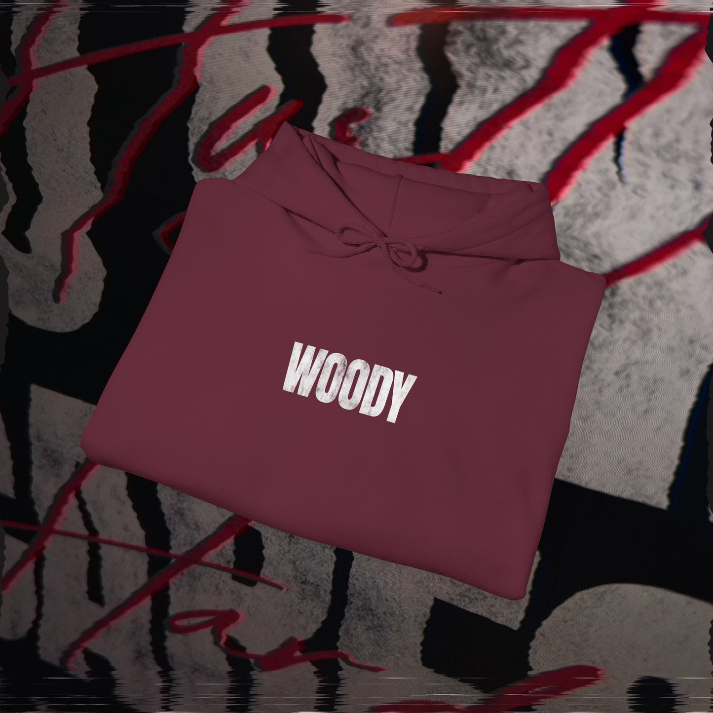 No One Cares, Hustle Harder - Maroon - Hoodie