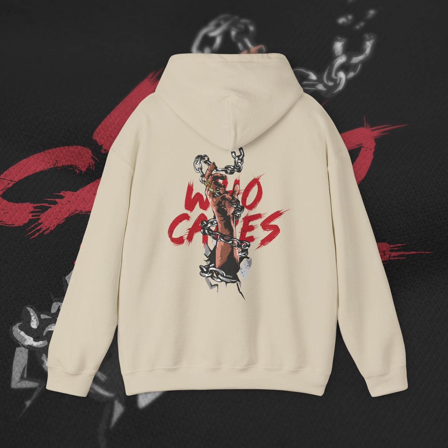 Who Cares - Sand - Hoodie
