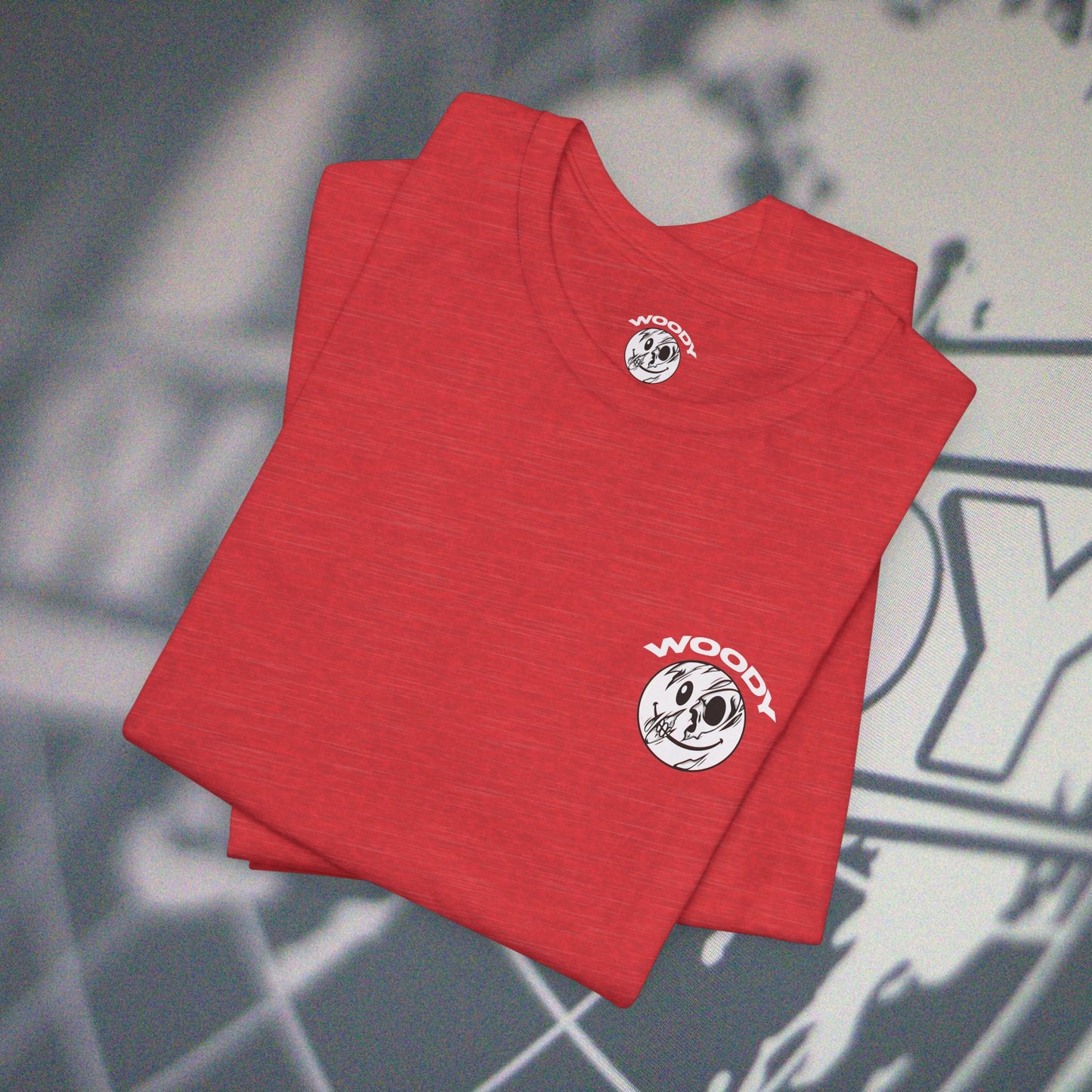 Woody Worldwide - Heather Red - T-Shirt