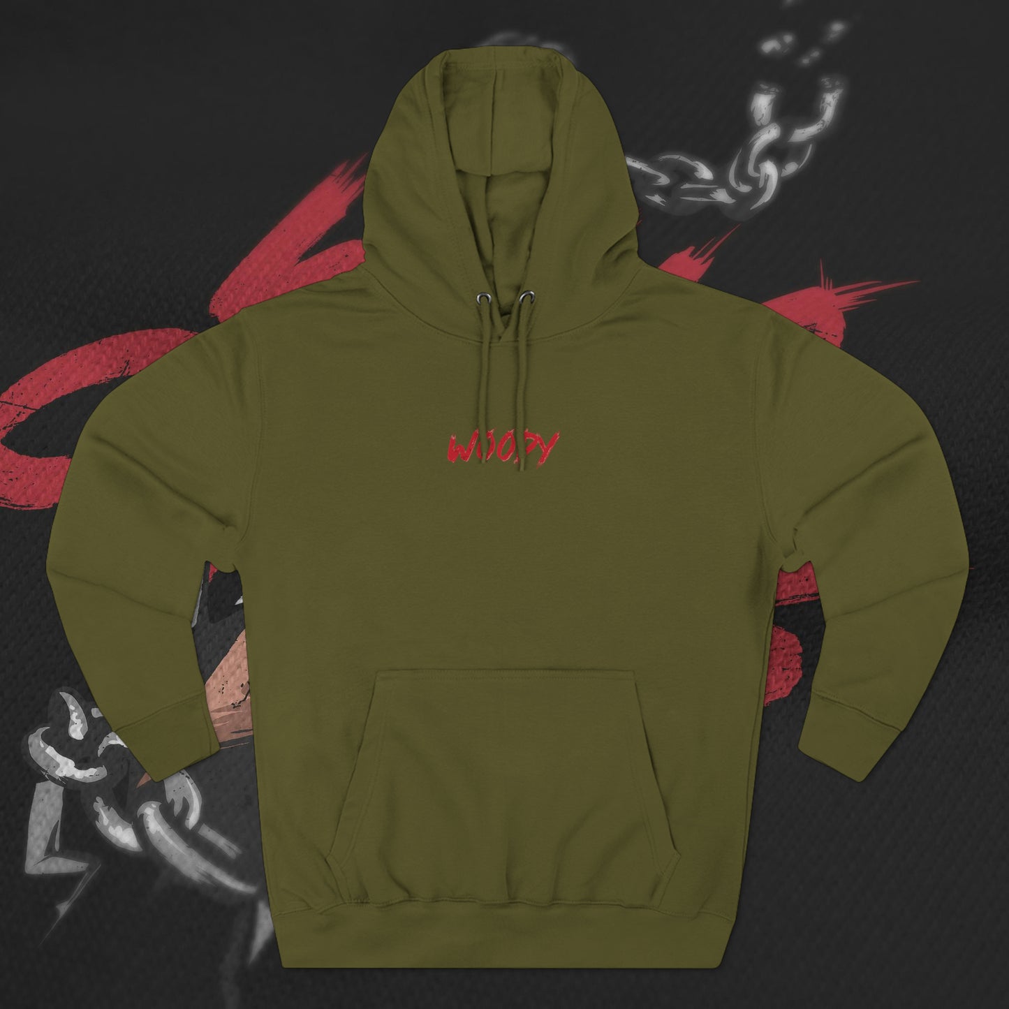 Who Cares - Army Green - Hoodie