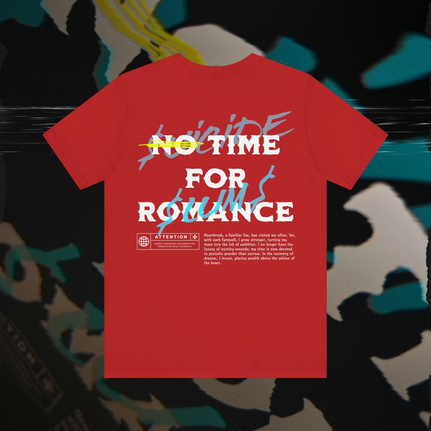 No Time For Romance - Red - T-Shirt