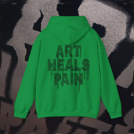 Art Heals Pain - Green - Hoodie