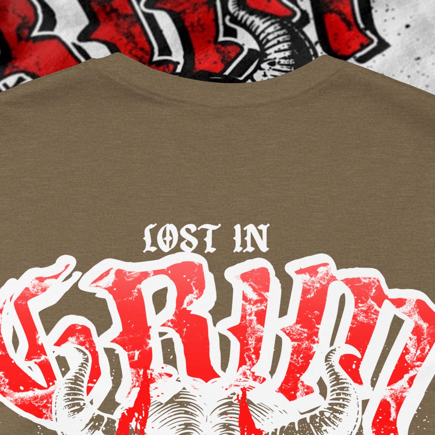 Lost In Grim - Heather Olive - T-Shirt