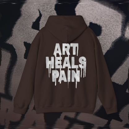 Art Heals Pain - Brown - Hoodie