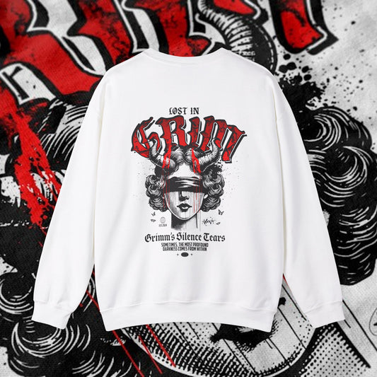 Lost In Grim - White - Crewneck