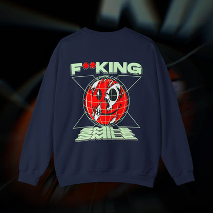 F**KING SMILE - Navy - Crewneck