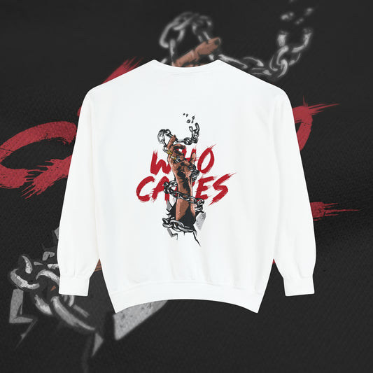 Who Cares - White - Crewneck