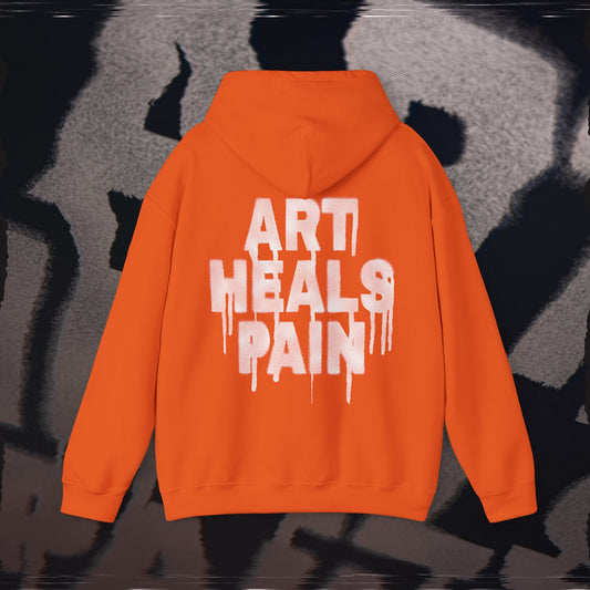 Art Heals Pain - Orange - Hoodie