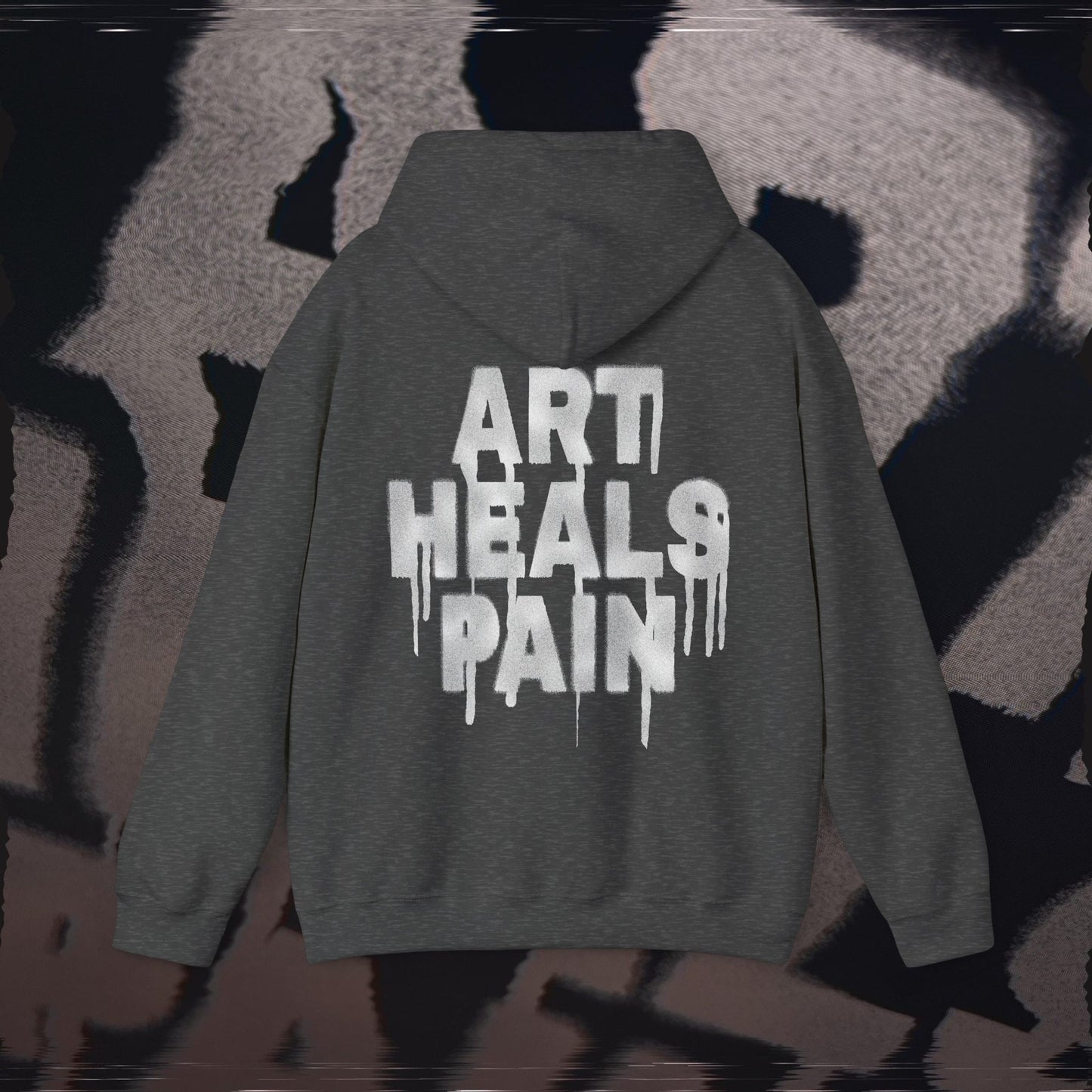 Art Heals Pain - Dark Heather - Hoodie