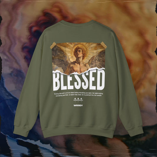 Blessed - Military Green - Crewneck