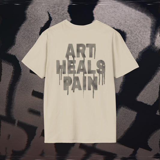 Art Heals Pain - Sand - T-Shirt