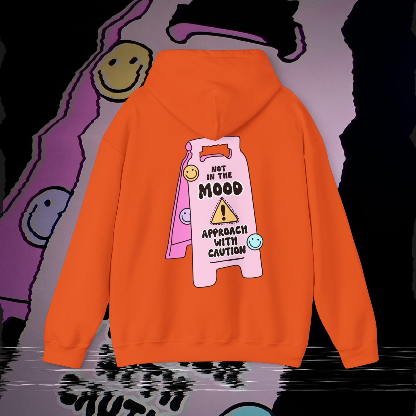 Not In The Mood - Orange - Hoodie