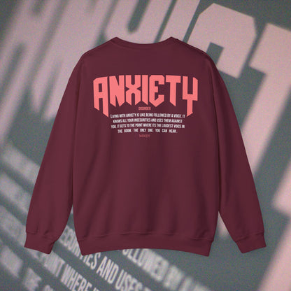 Anxiety - Maroon - Crewneck