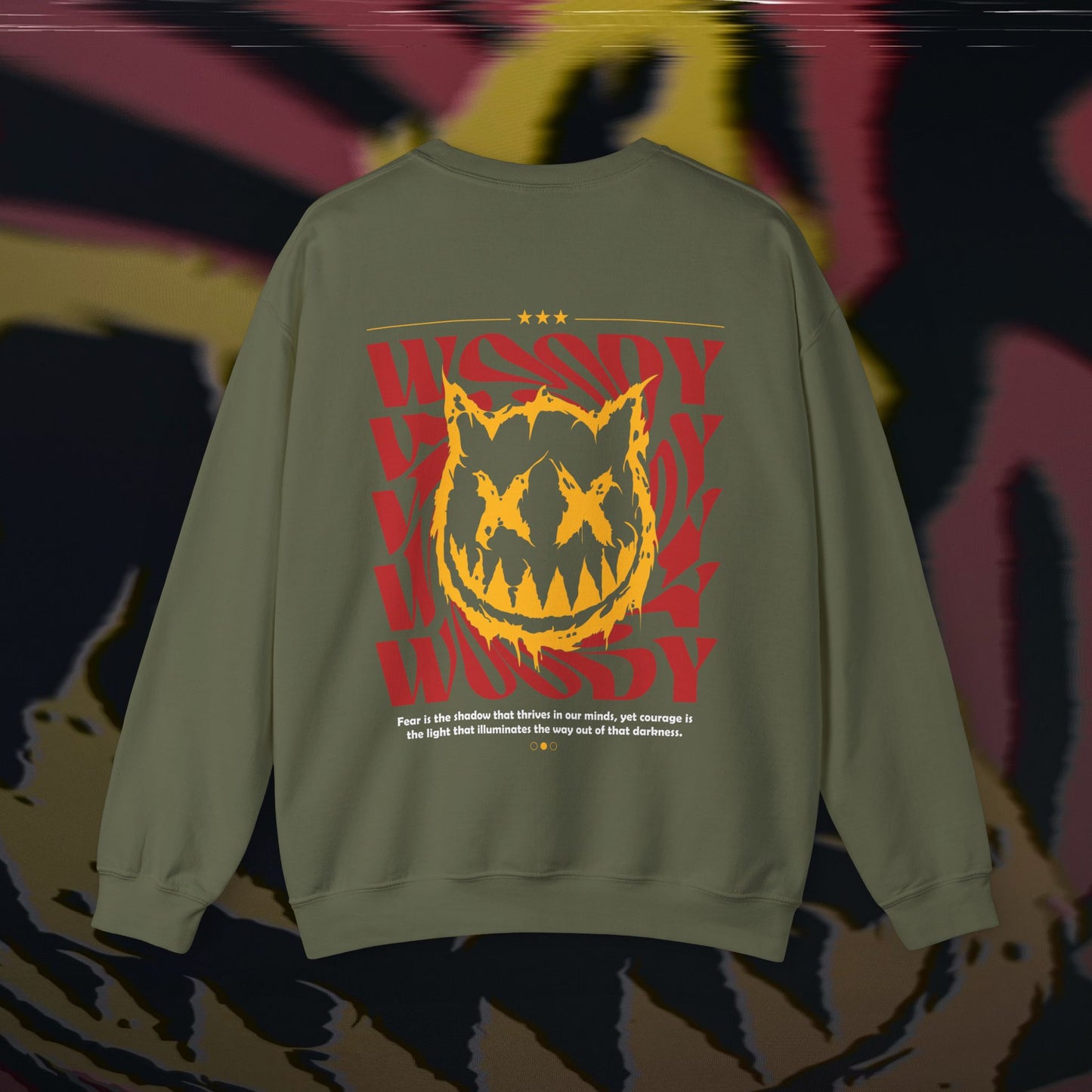 Face Your Demons - Military Green - Crewneck