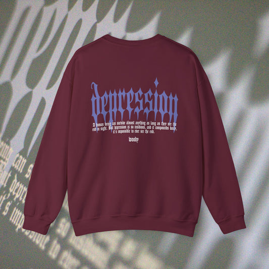 Depression - Maroon - Crewneck