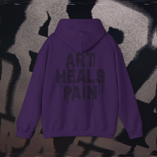 Art Heals Pain - Purple - Hoodie