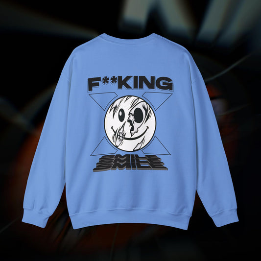 F**KING SMILE - Carolina Blue - Crewneck