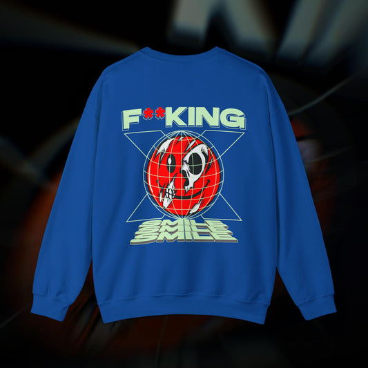 F**KING SMILE - Royal Blue - Crewneck