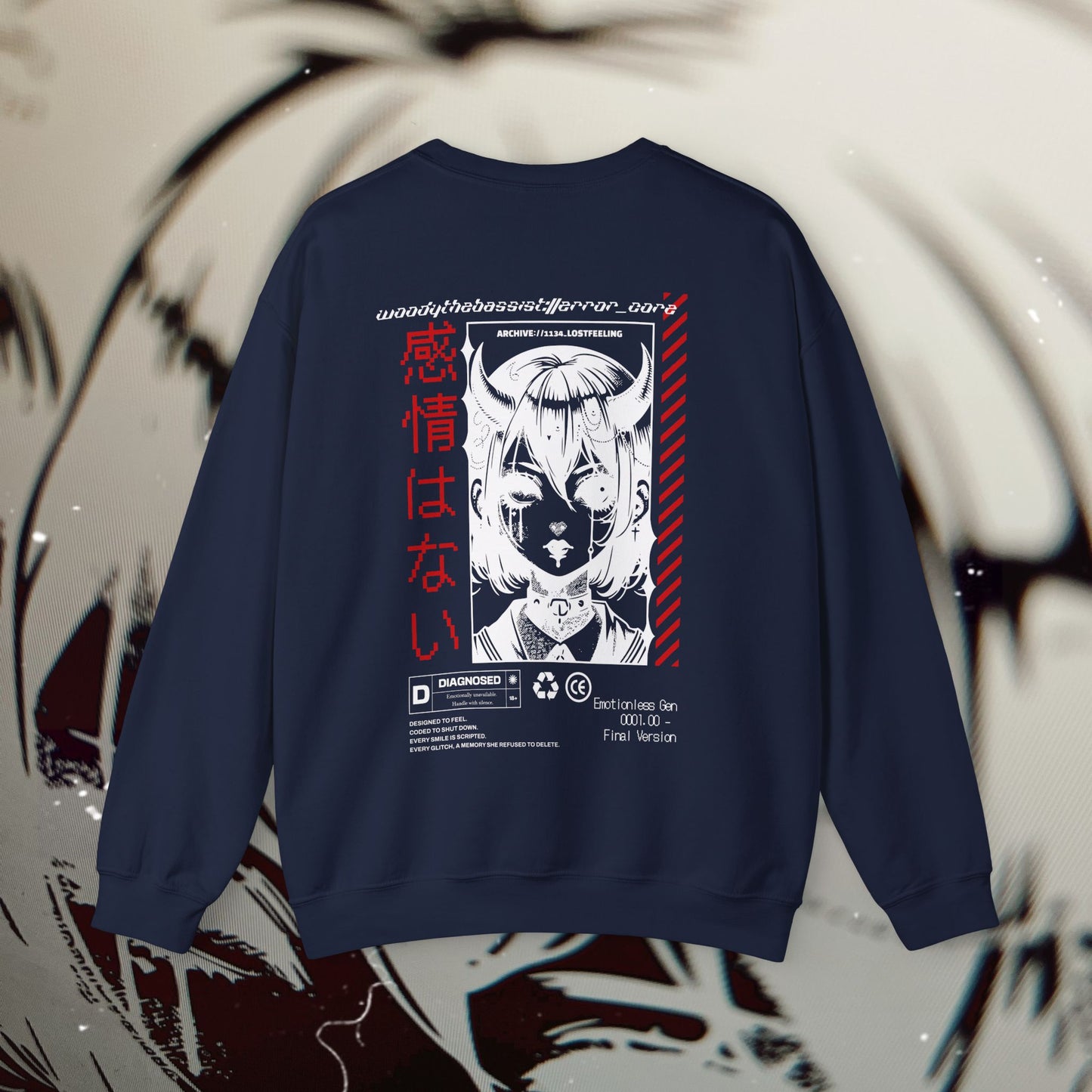 EMOTIONLESS_GEN - Navy - Crewneck