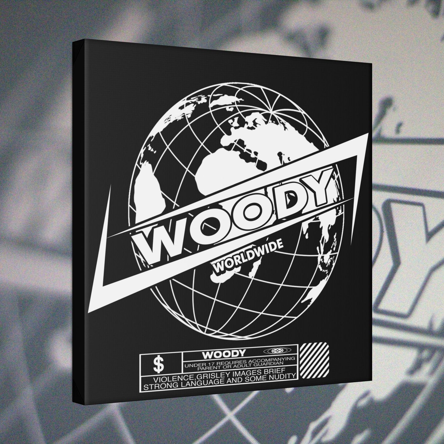 Woody Worldwide - 20x20 Matte Canvas Print