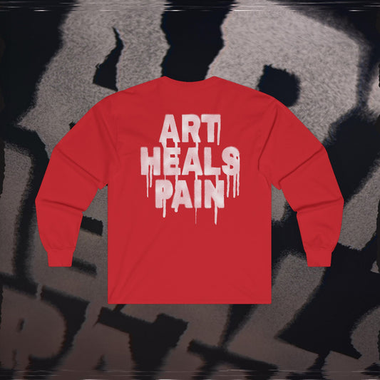 Art Heals Pain - Red - Long Sleeve