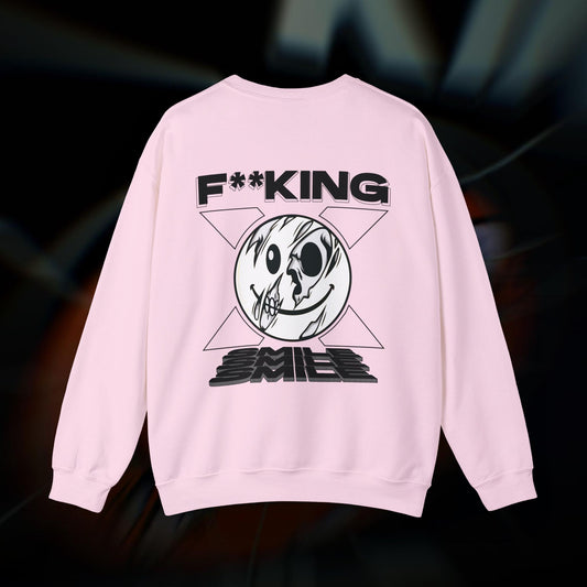 F**KING SMILE - Light Pink - Crewneck