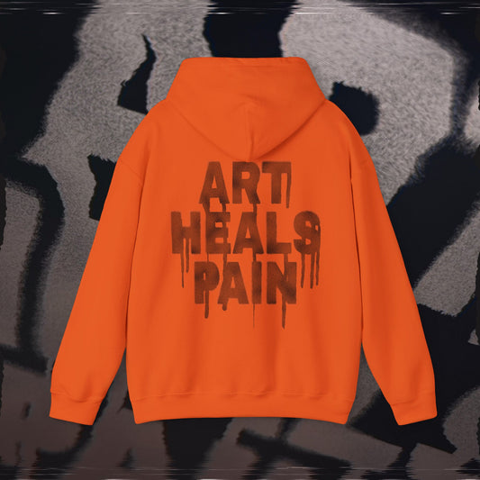 Art Heals Pain - Orange - Hoodie