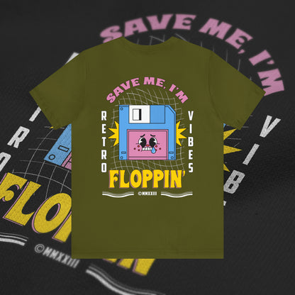 Save Me, I'm Floppin' - Olive - T-Shirt