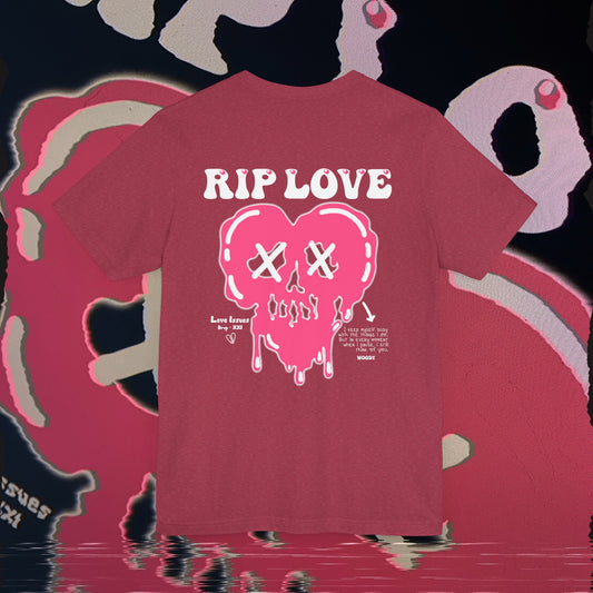 RIP Love - Heather Raspberry - T-shirt