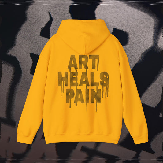 Art Heals Pain - Gold - Hoodie