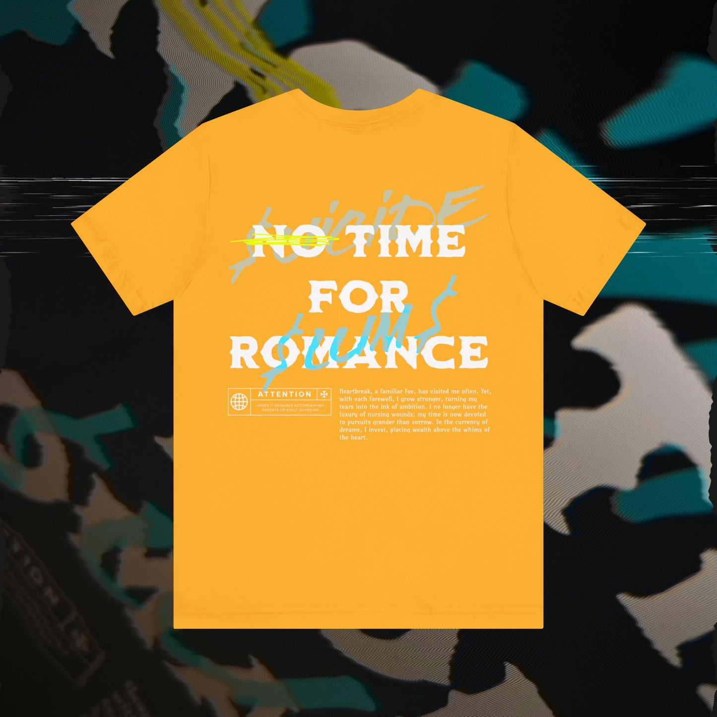 No Time For Romance - Gold - T-Shirt