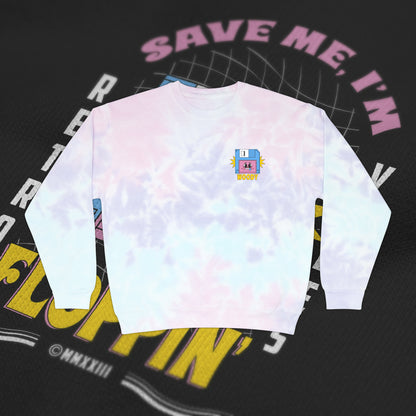 Save Me, I'm Floppin' - Tie Dye - Crewneck