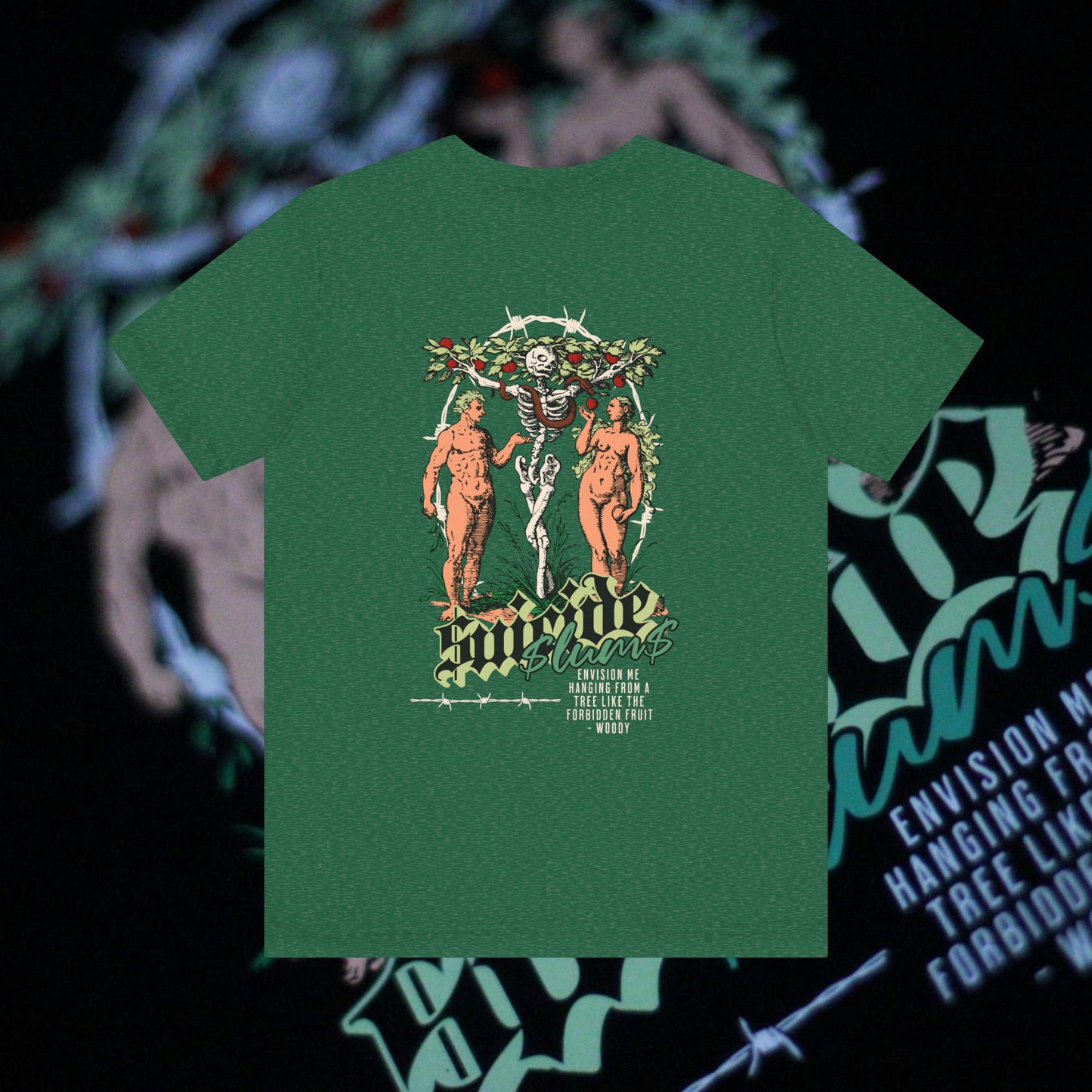 Forbidden Fruit - Heather Green - T-Shirt